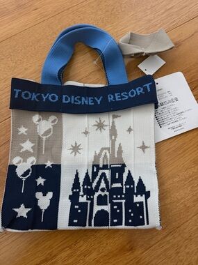 Tokyo Disney Resort Castle Tote Bag in Navy, Beige & White